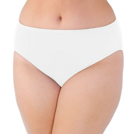 

Women s Vanity Fair 13810 Illumination Plus Size Hi-Cut Brief Panty (Star White 9)