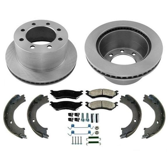 Rear Brake Rotors & Brake Pads for Dodge Ram Pick Up 2500 3500 01-02 5pc Kit