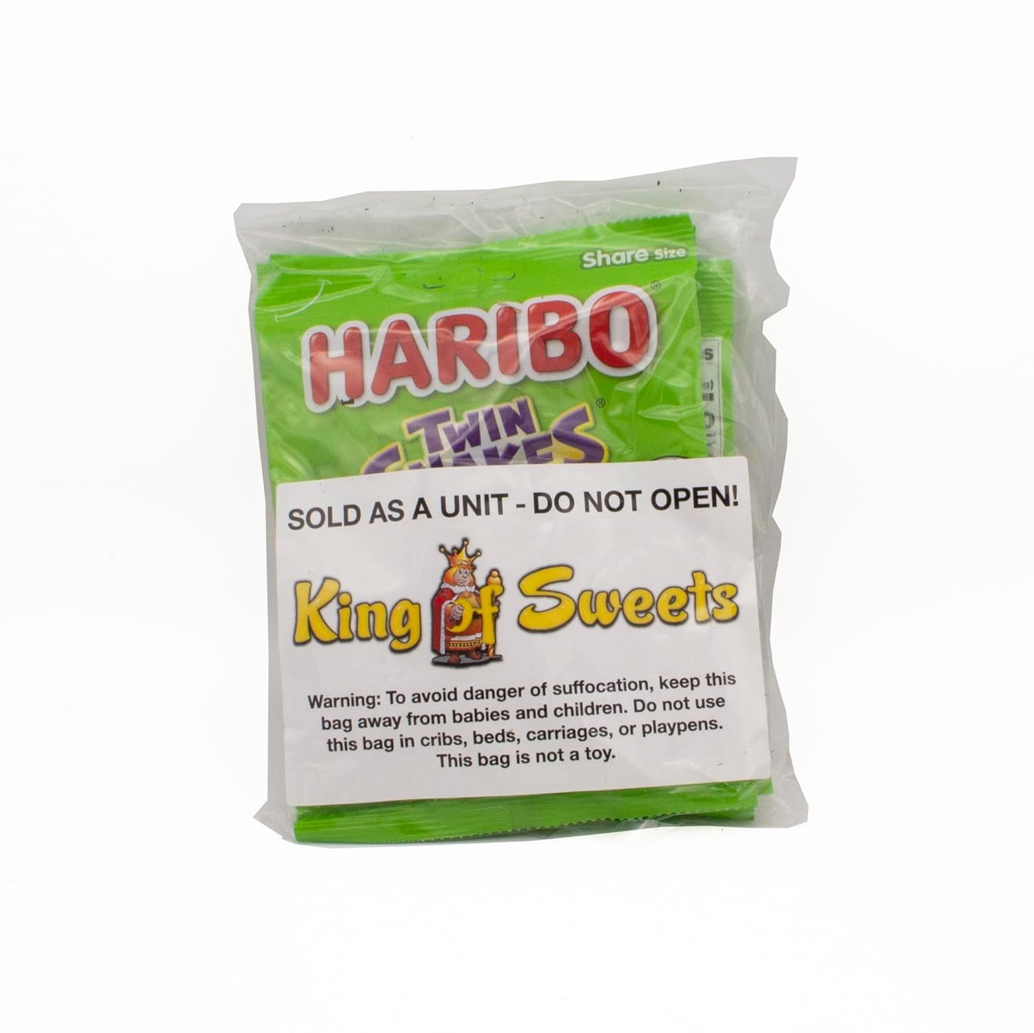 Haribo Sweet & Sour Snakes Pack 3 (5oz Bags) Gummi Candy Peg Bag for Movies, , Easter, and More in a Bulk Bag