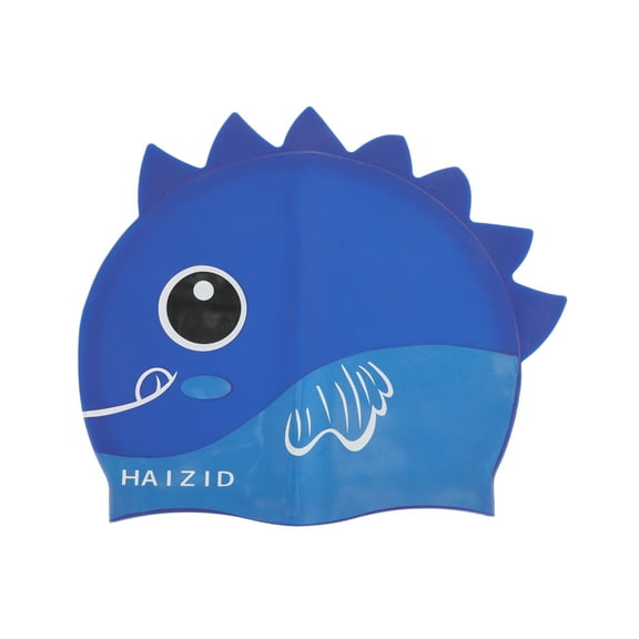Unique Bargains 1 Pc Silicone Cartoon Fish Swim Cap Blue
