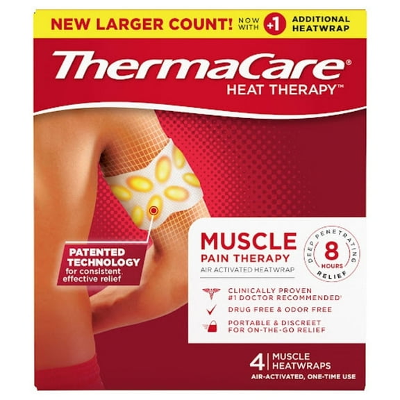 Therma Care Portable Heating Pad, Joint and Muscle Pain Relief Patches, 4 Ea