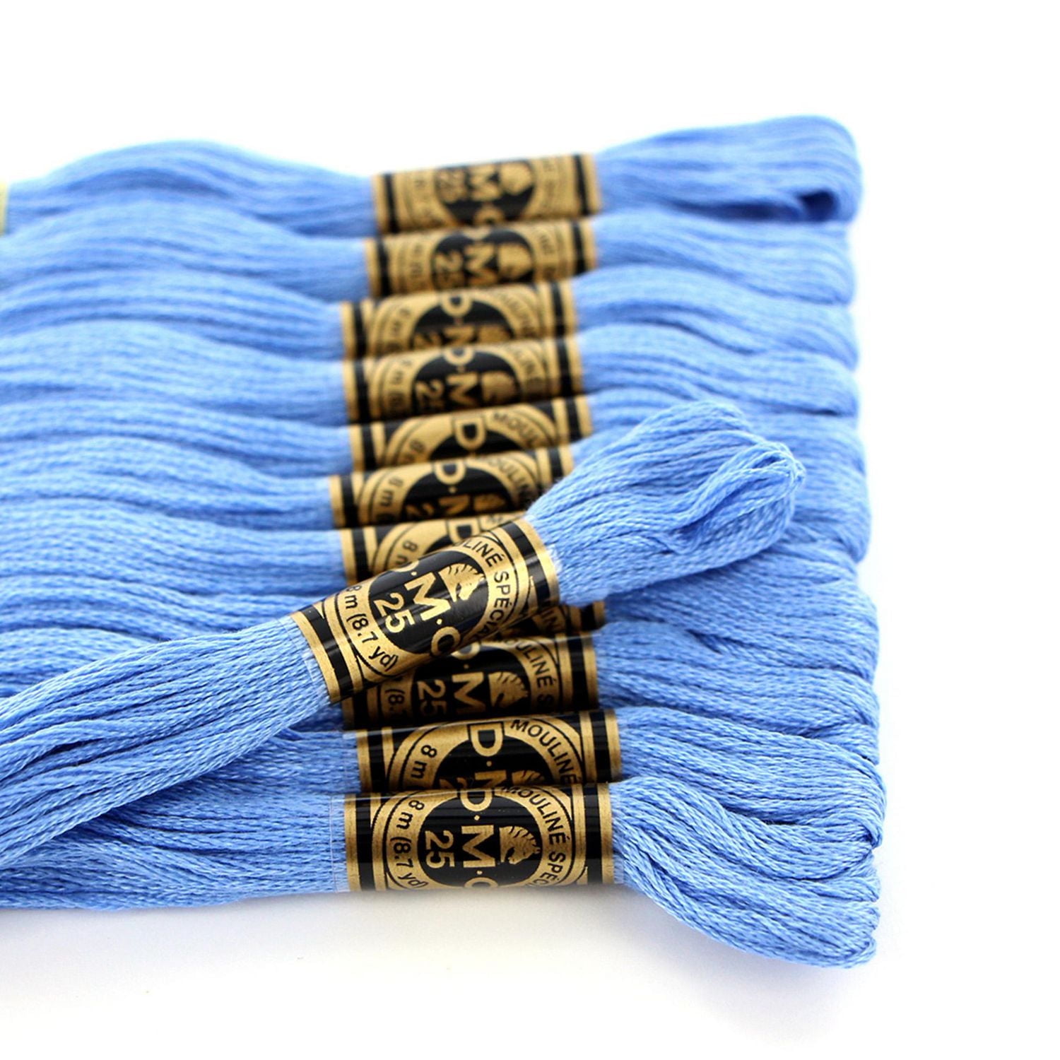 Fil à broder en coton DMC à 6 brins 8m – Bleu 6 Brins