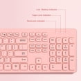 thumbnail image 3 of Combo de teclado y ratón inalámbricos Rii Standard Office (rosa), 3 of 8