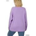 thumbnail image 4 of Zenana Women & Plus Basic Long Sleeve Round Neck Raglan Pullover Sweatshirts Top, 4 of 4