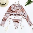 thumbnail image 4 of Bikini de tres piezas de manga larga para mujer con almohadilla en el pecho y sin placa de acero Tie-dye Cómodo bikini dividido con tiras OAVQHLG3B Store  lin121212, 4 of 4