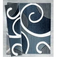 thumbnail image 2 of Designer Home Swan Area Rug 2050 10364 Riley Navy Rings Curls 1' 10" x 2' 8" Rectangle, 2 of 2