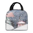 thumbnail image 1 of Disketp Watercolor Winter Landscape For Christmas for Insulated Lunch Bag for Women and Men, Perfect for Work, Hiking, Picnic, 1 of 8