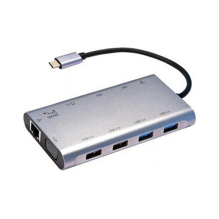 Smk Link - SMK-Link - USB-C - 100W Mini Docking Station - Multi-Stream Triple Video for Notebooks - Silver