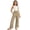 0-Khaki750, variant on Lullu Girls Casual Pants Solid Color Loose Straight Pants for Kids, Sizes 4-14