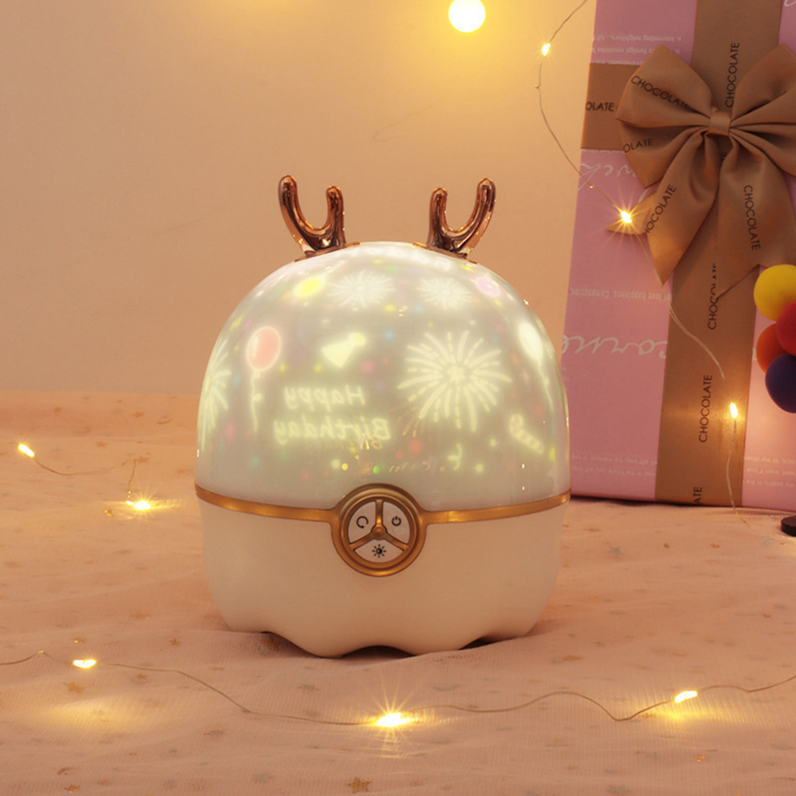 Wovilon Mini Led Projection Lamp Star Night Projection Lamp Led Charging Rotating Atmosphere Night Light Creative Gift