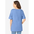 thumbnail image 2 of Woman Within Plus Size Perfect Cuffed Elbow-Sleeve Boat-Neck Tee, 2 of 6