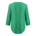 thumbnail image 4 of Dyfzdhu Long Sleeve T-shirt For Women Ladies Clothing Loose Shirt Chiffon Zipper Long Sleeves Plus Size Tops Casual Top, 4 of 7
