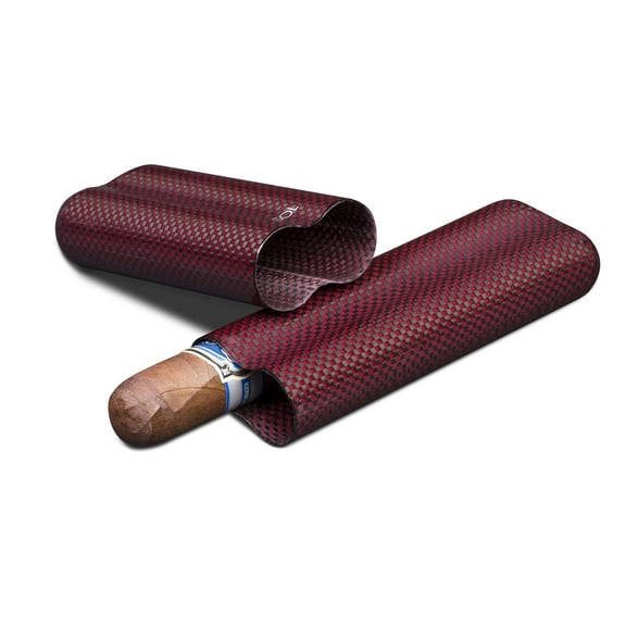 Visol VCASE490 Red Kevlar Lightweight Cigar Case