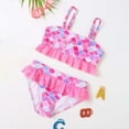 thumbnail image 6 of Hienoo Bikini Swimsuit for Girls Cute Ruffle Bathing Suit Beach Swimwear Set, Sizes 9-10, 6 of 8