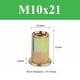 thumbnail image 2 of Tuerca de remache de cabeza plana de acero al carbono galvanizado de colores, 100 Uds., tuerca moleteada con orificio pasante, tuercas remachadas redondas Nutsert, 2 of 5