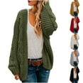 thumbnail image 6 of yardsong Womens Oversized Chunky Open Front Cardigan Sweaters Cable Knit Long Sleeve Cardigans Early Fall Fashion Outwear Coats 2025 Black,S, 6 of 6