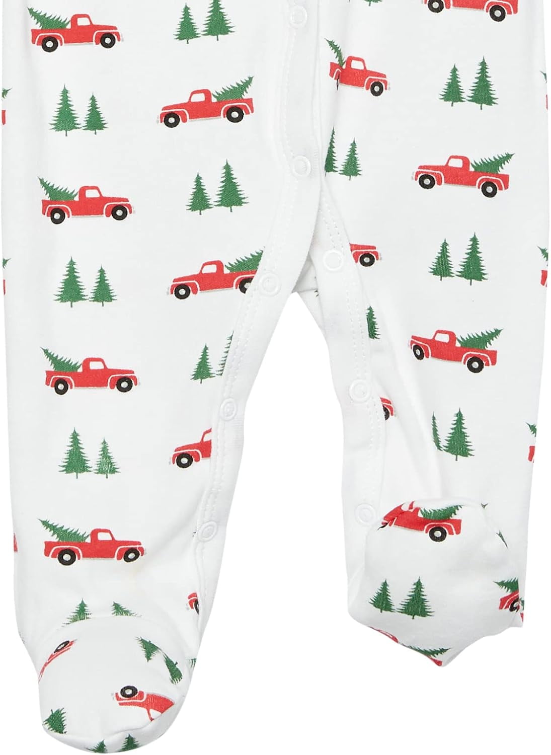 Hudson Baby Baby Cotton Snap Sleep and Play 2pk, Christmas Tree, 0-3 Months