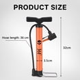 thumbnail image 3 of 361° Portable Bike Floor Pump, Orange 100PSI High Pressure Bicycle Air Pump with Schrader Presta Dunlop Multi-Use Universal Valve, Compact Steel Tube Pump with Free Needle for Bikes, Cars, Balls, 3 of 6