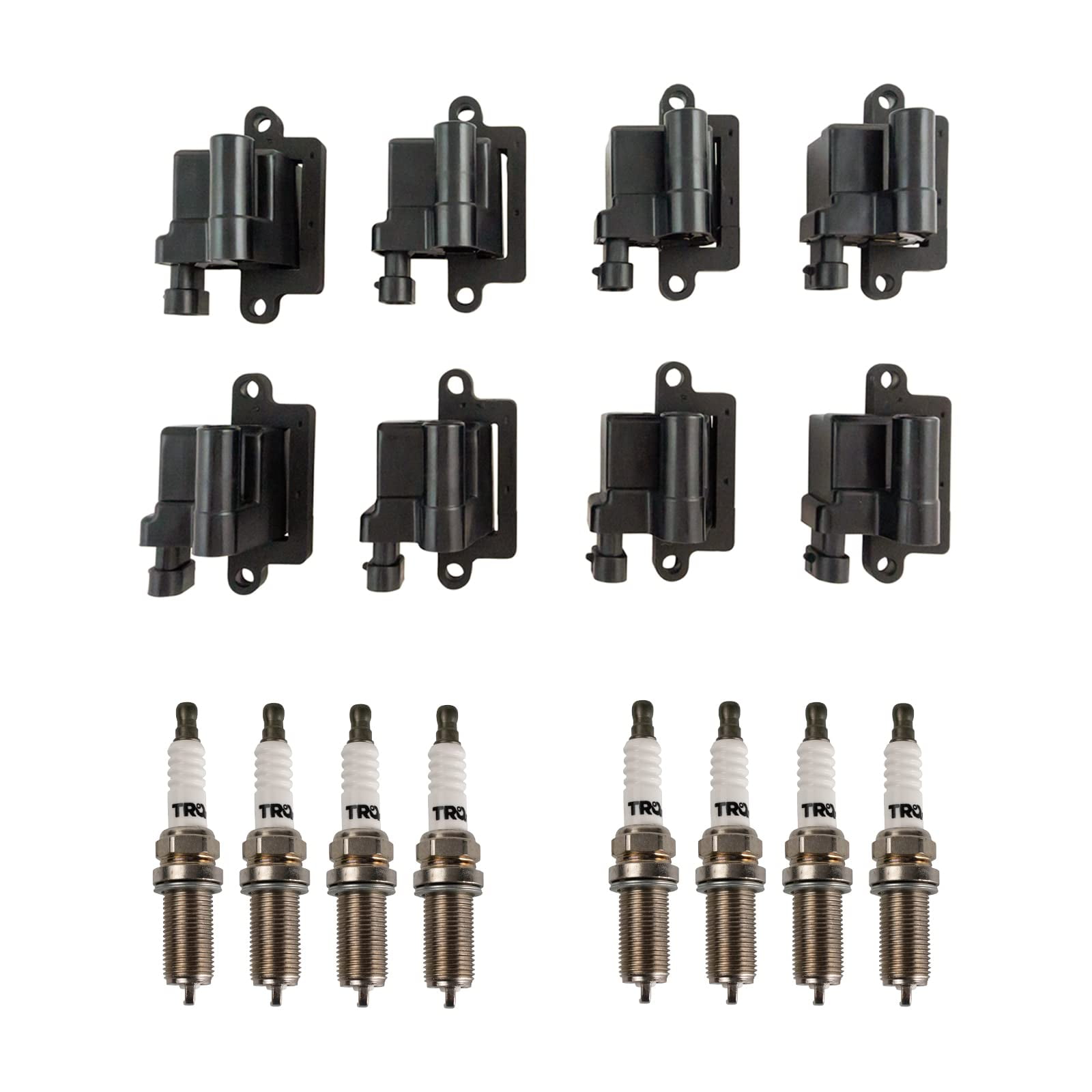 TRQ Ignition Coil & Iridium Spark Plug Kit Set for Cadillac Chevy GMC Hummer ICA71730 Fits select: 1999-2007 CHEVROLET SILVERADO, 2000-2006 CHEVROLET TAHOE