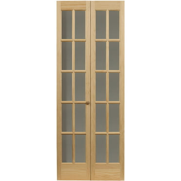 Awc Model 527 Traditional Divided Light, 24 Inch Mirror Bifold Closet Doors