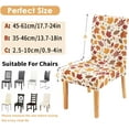 thumbnail image 3 of Fall Chair Covers Set of 6,Thanksgiving Parsons Chair slipcovers,Fall Leaves Kitchen Dining Room Decor Chair Seat Cover Protectors(Fall Leaf,6 Pack), 3 of 7