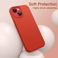 thumbnail image 4 of JETech Silicone Case for iPhone 13 Mini 5.4-Inch, Silky-Soft Touch Full-Body Protective Phone Case, Shockproof Cover with Microfiber Lining (Orange Red), 4 of 6