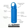 thumbnail image 3 of Simple Modern 18 fl oz Insulated Stainless Steel Summit Wide Mouth Water Bottle with Handle and Straw Lid | Supersonic Blue, 3 of 5