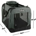 thumbnail image 2 of Petmaker Soft Sided Pet Crate, Gray, 30"L x 20"W x 21"H, 2 of 7