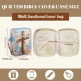 thumbnail image 5 of FOR U DESIGNS Flower Cross Pattern Bible Case Multifunctional Bible Carrier Tote Bag Church Bags Bible Journaling Supplies Protective Church Organizer Holder Bag, 5 of 7
