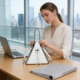thumbnail image 6 of Triangular Crossbody Bag With Adjustable Strap, Lightweight Faux Leather Handbag For Daily Commuting Or Casual Outings, Versatile Carry As Shoulder Or Crossbody, Secure Drawstring Closure, Multicolor, 6 of 7