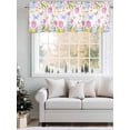 thumbnail image 5 of Pink Spring Floral Easter Curtain Valances for Windows, Pastoral Tulip Flowers Kitchen Valance Window Treatment, Light Filtering Block Curtains for Bathroom/Bedroom/Living Room 42'' x 12'', 5 of 9
