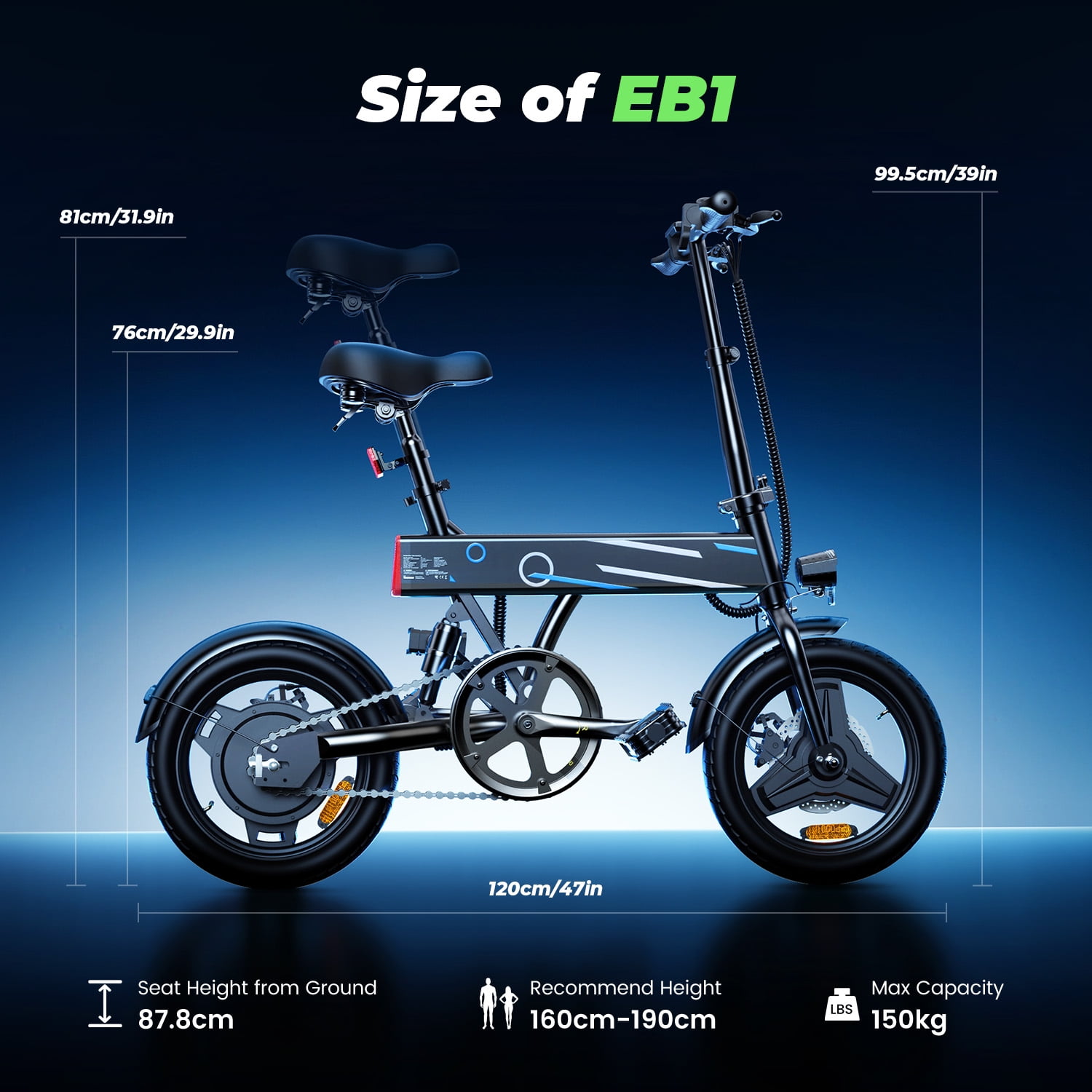 iSinwheel 14" Foldable Electric Bicycle for Adults,500W 42V 10Ah Electric Bike,LCD,20MPH Commuter E Bike for Teen