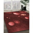 thumbnail image 3 of Ahgly Company Machine Washable Indoor Square Transitional Maroon Red Area Rugs, 3' Square, 3 of 7