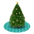 thumbnail image 3 of 36 Inch Christmas Tree Skirt – Velvet Plush Tree Mat, Soft Thickened Polyester with Red Ties, Single-Sided Printing, Available in 30in/36in/48in, Perfect for Holiday Xmas Tree Decoration, 3 of 7