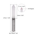 thumbnail image 2 of Uxcell Solid Carbide Wood Engraving CNC Router Bit Carving Milling Cutter Tool 0.1mm, 2 of 5