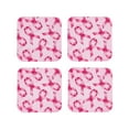 thumbnail image 2 of Balery 4 Pcs Breast Cancer Ribbons Awarenessleather Coasters Set, Drink Table Cup Coasters For Living Room Kitchen Coffee Decor, 2 of 9