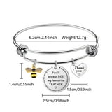 Aoeboz Teacher Appreciation Bangle Bracelet, Stainless Steel - Walmart.com