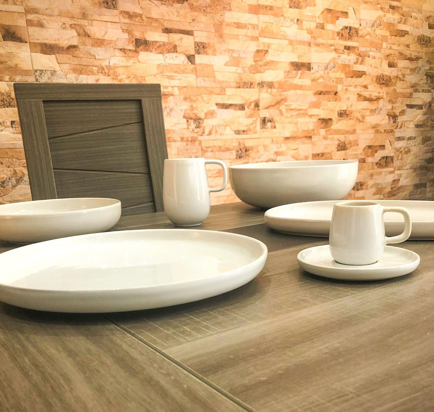 Mesa Ceramics Uno Bol à trempette en grès 12 cm Ensemble de 4