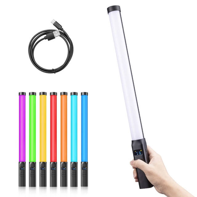 Lámpara de fotografía Ulanzi VL119 RGB Tube Light Handheld LED Video Light Wand 2500K-9000K Brillo ajustable 20 Efectos de iluminación CRI 95 Batería incorporada para Vlog Live Streaming Product Portr Romacci Lámpara de fotografía