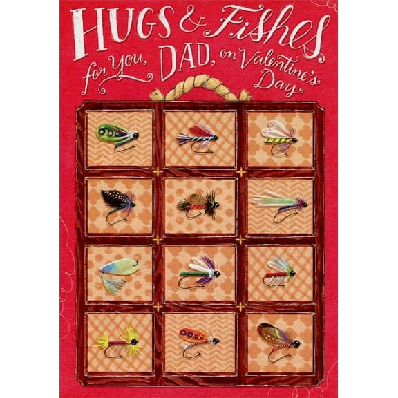 Designer Greetings Fishing Lures: Dad Valentine's Day Card