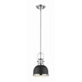thumbnail image 7 of Z-Lite Melange 8" Round Glass Steel Mini Pendant in Brushed Nickel, 7 of 7