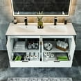 thumbnail image 3 of Eviva Moma 48 Inch White Double Sink Bathroom Vanity with Black Metallic Legs, 3 of 6