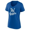 thumbnail image 2 of Women's Shohei Ohtani Royal Los Angeles Dodgers Fastball Player Name & Number V-Neck T-Shirt, 2 of 3