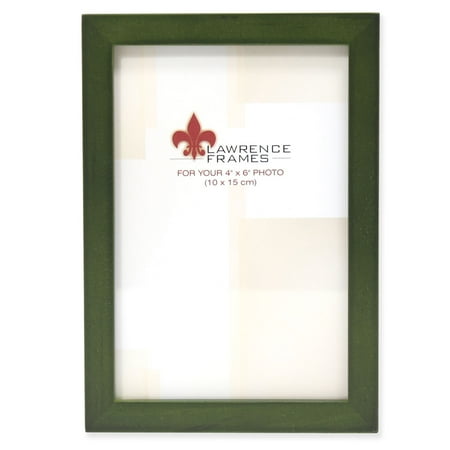 Lawrence Frames Collection Wood Picture Frame Gallery, 4 by 6-Inch, Green