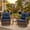 Brown Rattan,Navy Blue Cushion, variant on 3 Piece Patio Swivel Rocker Set, PE Rattan Bistro Set w/ 2 360° Swivel Rocking Chairs and Side Table, Outdoor Conversation Set with Cushions for Patio, Pool, Balcony, Pub, Cafe - Navy Blue
