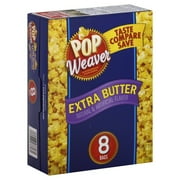Pop Weaver Extra Butter Microwave Popcorn 18 Oz, 8 Ct
