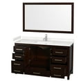 thumbnail image 3 of Wyndham Collection WCS141460SLGC2UNSM58 Sheffield 60" Free Standing Single Basin Vanity, 3 of 7