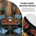 thumbnail image 2 of Aztec Southwest Round Tablecloth for 45-54 Inch Tables, Fitted Table Cover with Elastic Edge, Orange Black Boho Tribes Abstract Waterproof Outdoor Table Cloth Protector for Patio Garden Dinner Picnic, 2 of 9