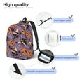 thumbnail image 3 of Disketp Vintage Halloween Black Cat Mochila de Lona Estampada, Mochila Escolar de Viaje Ligera para Estudiantes y Portátil-Small, 3 of 5