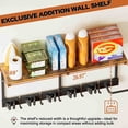 thumbnail image 3 of Broom Holder Wall Mount with Cleaning Supplies Organizer, Laundry Room Organization and Storage Shelves with Mop Hanger Rack Gripper Hooks, Utility Shelf Closet Organizer, 3 of 4